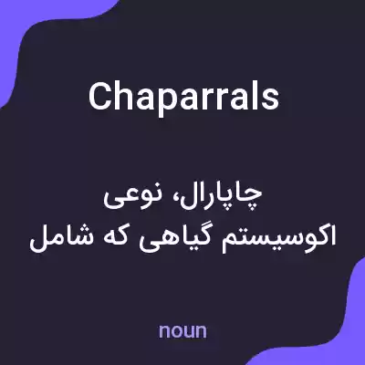 معنی chaparrals به فارسی معنی chaparrals به فارسی