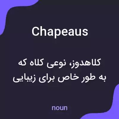 معنی chapeaus به فارسی معنی chapeaus به فارسی
