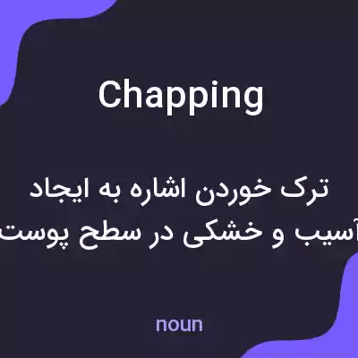 معنی chapping به فارسی معنی chapping به فارسی