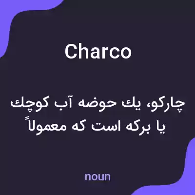 معنی charco به فارسی معنی charco به فارسی