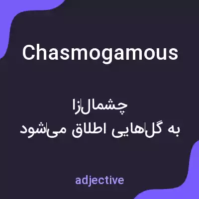 معنی chasmogamous به فارسی