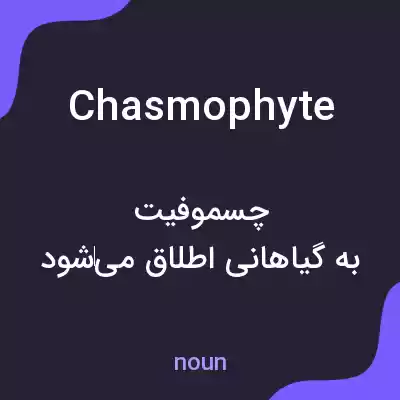 معنی chasmophyte به فارسی معنی chasmophyte به فارسی