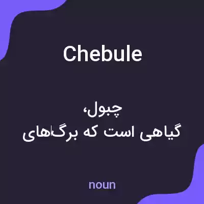 معنی chebule به فارسی معنی chebule به فارسی
