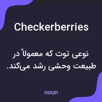 معنی checkerberries به فارسی معنی checkerberries به فارسی