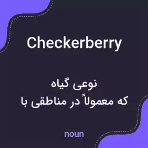 معنی checkerberry به فارسی معنی checkerberry به فارسی