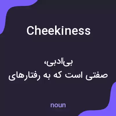 معنی cheekiness به فارسی معنی cheekiness به فارسی
