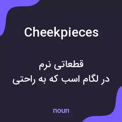 معنی cheekpieces به فارسی معنی cheekpieces به فارسی