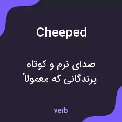 معنی cheeped به فارسی معنی cheeped به فارسی