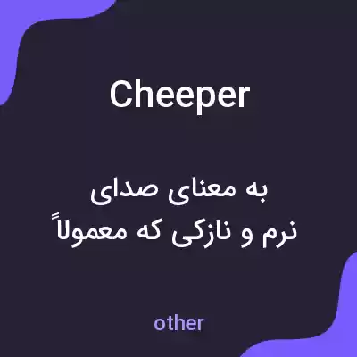 معنی cheeper به فارسی معنی cheeper به فارسی