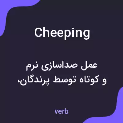معنی cheeping به فارسی معنی cheeping به فارسی
