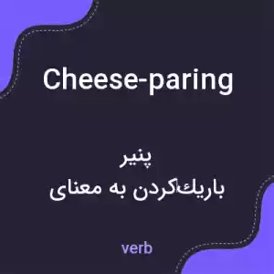 معنی cheese-paring به فارسی معنی cheese-paring به فارسی