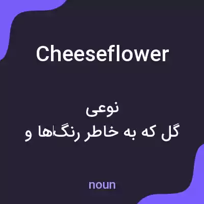 معنی cheeseflower به فارسی معنی cheeseflower به فارسی