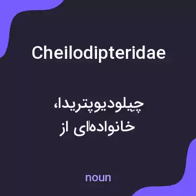 معنی cheilodipteridae به فارسی معنی cheilodipteridae به فارسی