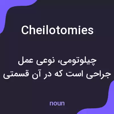 معنی cheilotomies به فارسی معنی cheilotomies به فارسی
