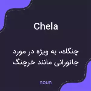 معنی chela به فارسی معنی chela به فارسی