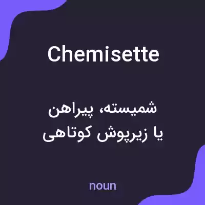 معنی chemisette به فارسی معنی chemisette به فارسی