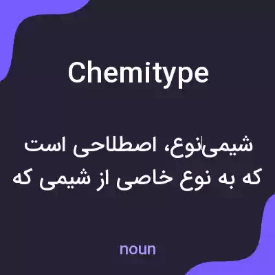 معنی chemitype به فارسی معنی chemitype به فارسی