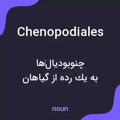 معنی chenopodiales به فارسی معنی chenopodiales به فارسی