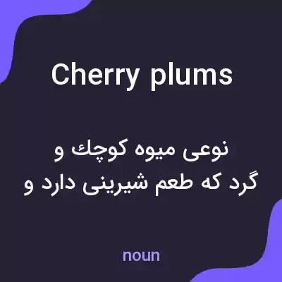 معنی cherry plums به فارسی معنی cherry plums به فارسی