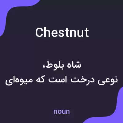 معنی chestnut به فارسی معنی chestnut به فارسی