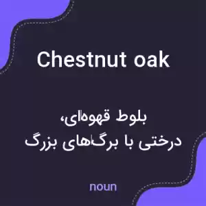 معنی chestnut oak به فارسی معنی chestnut oak به فارسی