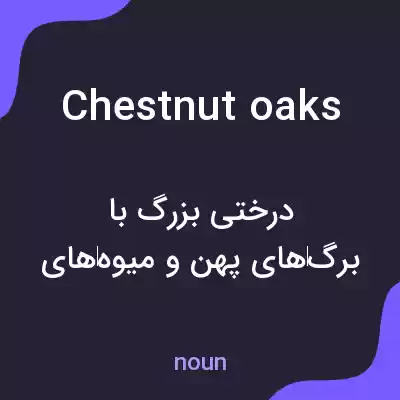 معنی chestnut oaks به فارسی معنی chestnut oaks به فارسی