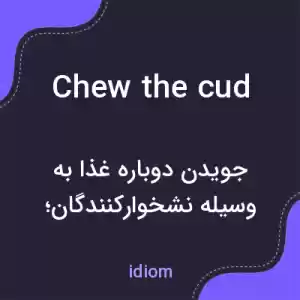 معنی chew the cud به فارسی معنی chew the cud به فارسی