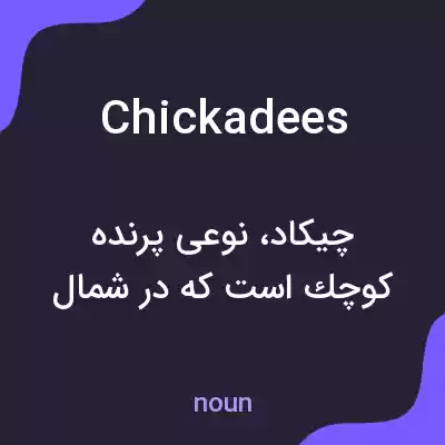 معنی chickadees به فارسی معنی chickadees به فارسی