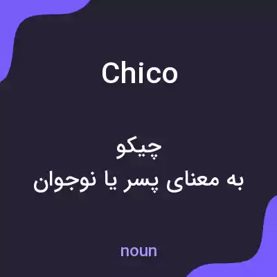 معنی chico به فارسی معنی chico به فارسی