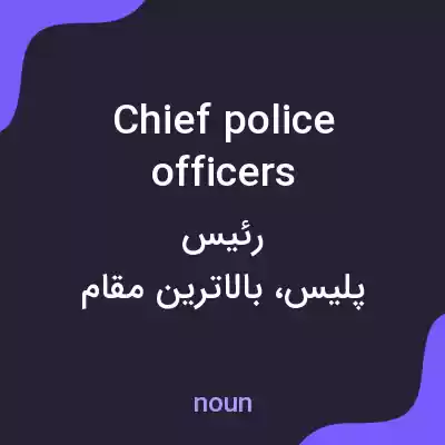 معنی chief police officers به فارسی معنی chief police officers به فارسی