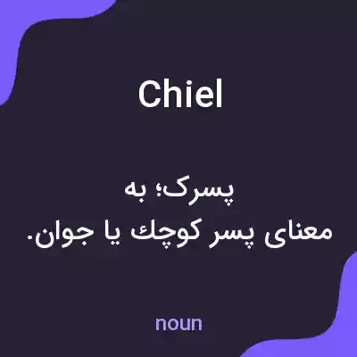 معنی chiel به فارسی معنی chiel به فارسی