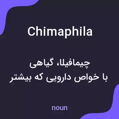 معنی chimaphila به فارسی معنی chimaphila به فارسی