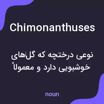 معنی chimonanthuses به فارسی
