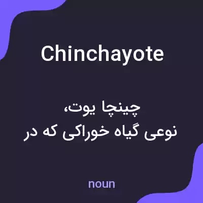 معنی chinchayote به فارسی معنی chinchayote به فارسی