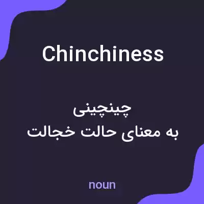 معنی chinchiness به فارسی معنی chinchiness به فارسی