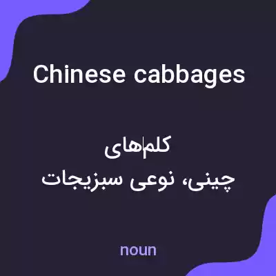 معنی chinese cabbages به فارسی معنی chinese cabbages به فارسی