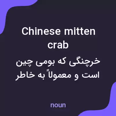 معنی chinese mitten crab به فارسی معنی chinese mitten crab به فارسی