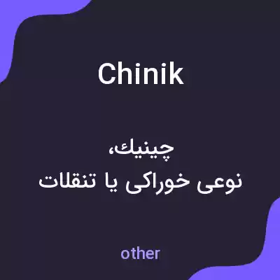 معنی chinik به فارسی معنی chinik به فارسی