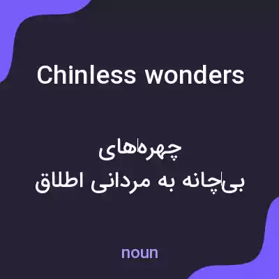 معنی chinless wonders به فارسی معنی chinless wonders به فارسی