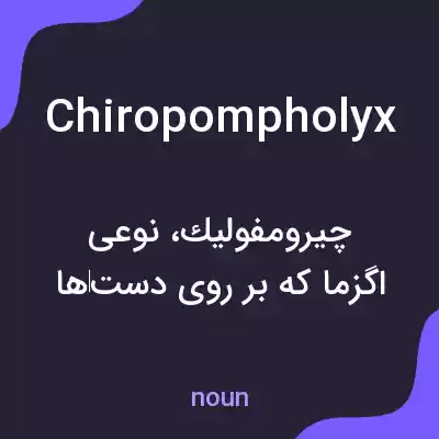 معنی chiropompholyx به فارسی معنی chiropompholyx به فارسی
