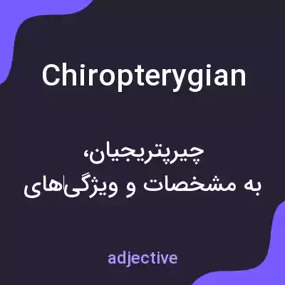 معنی chiropterygian به فارسی معنی chiropterygian به فارسی