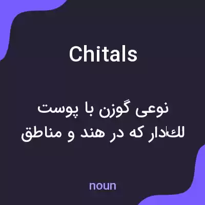 معنی chitals به فارسی معنی chitals به فارسی