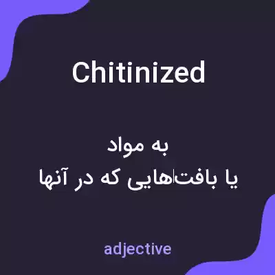 معنی chitinized به فارسی معنی chitinized به فارسی
