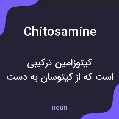 معنی chitosamine به فارسی معنی chitosamine به فارسی