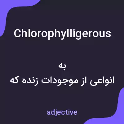 معنی chlorophylligerous به فارسی معنی chlorophylligerous به فارسی