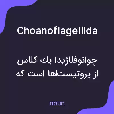 معنی choanoflagellida به فارسی معنی choanoflagellida به فارسی