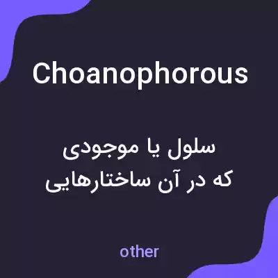 معنی choanophorous به فارسی