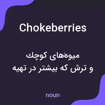 معنی chokeberries به فارسی معنی chokeberries به فارسی