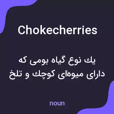 معنی choke cherries به فارسی معنی choke cherries به فارسی