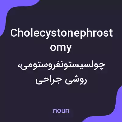 معنی cholecystonephrostomy به فارسی معنی cholecystonephrostomy به فارسی